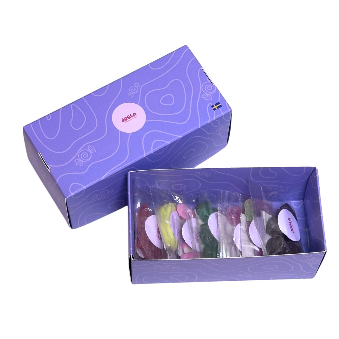 Jubla Original Giftbox, 7-Flavor Mixed Candy, 210g, Made in Sweden